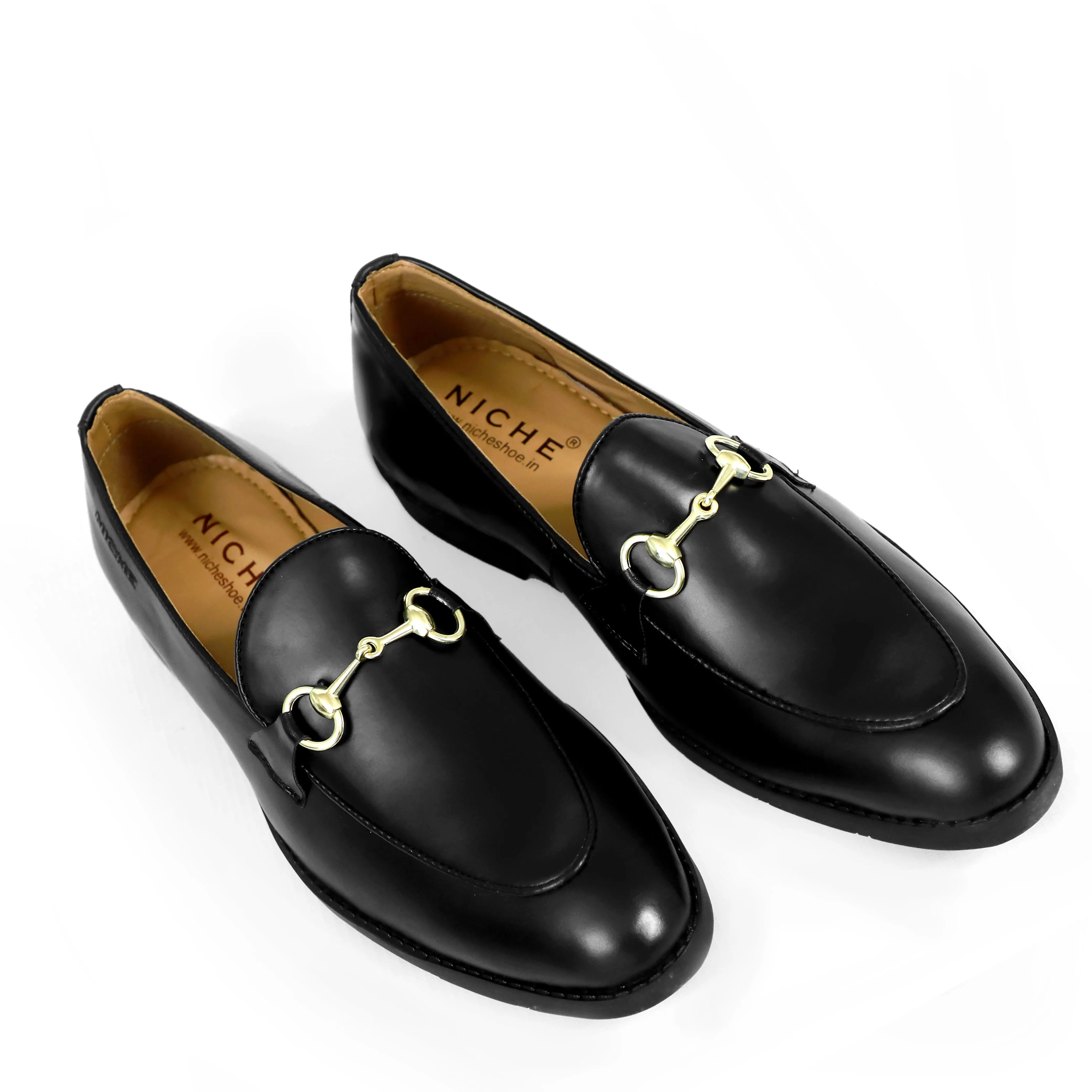 NICHE Black Horsebit Loafers