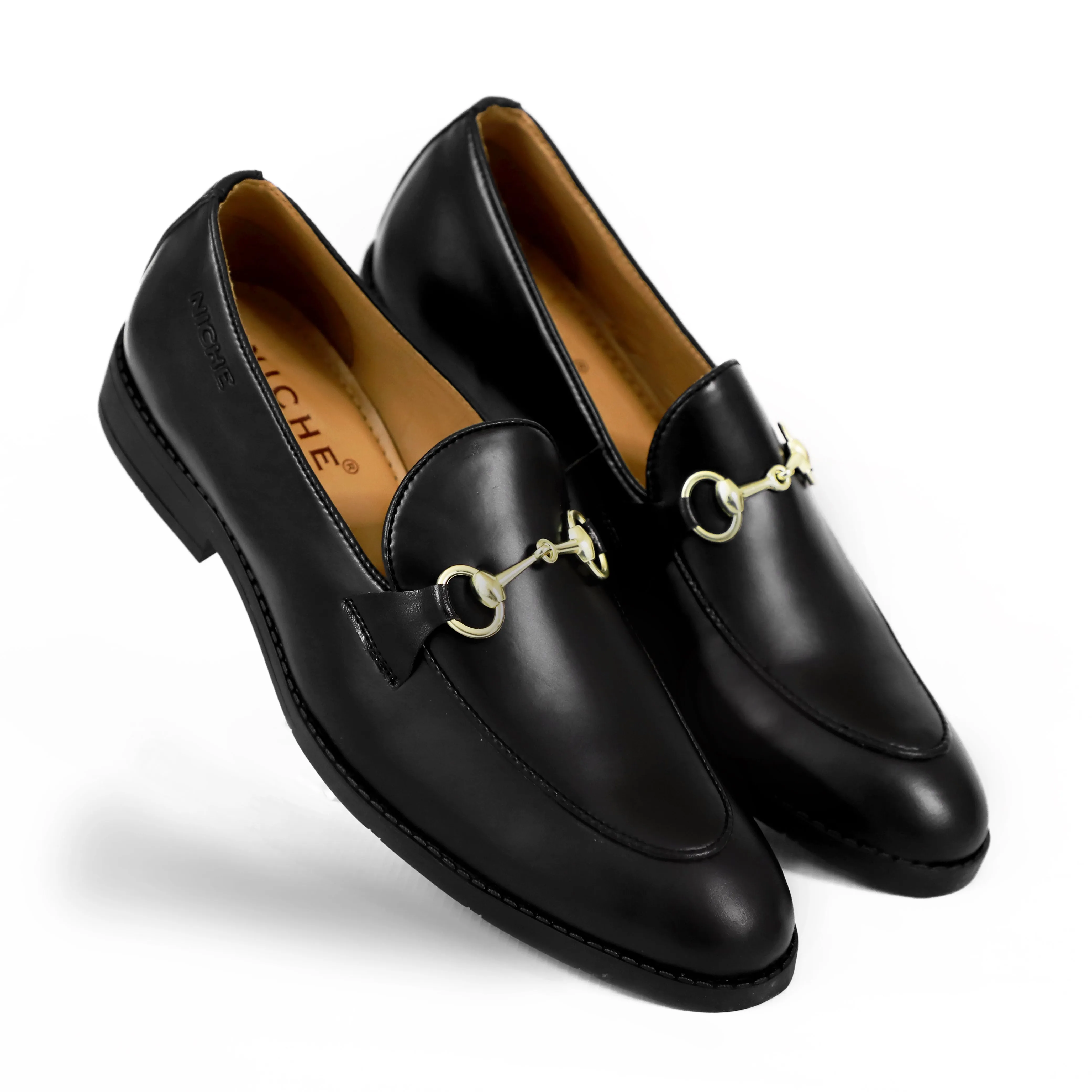 NICHE Black Horsebit Loafers