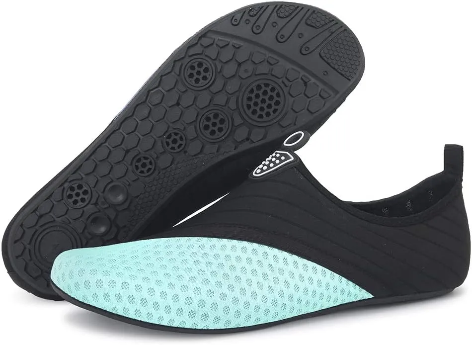 QACOHU Womens Mens Water Shoes Barefoot Skin Shoes Quick-Dry Water Shoe for Dive Surf Swim Beach Yoga