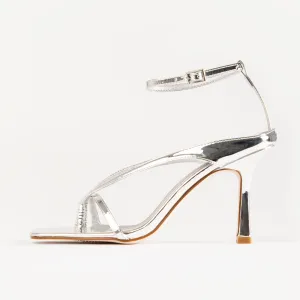 RAID Meeka Heeled Sandal In Silver