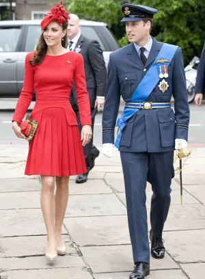 Red Princess Kate Middleton Corset Cocktail Dress Peplum Prom Celebrity Formal Dress Diamond Jubilee River