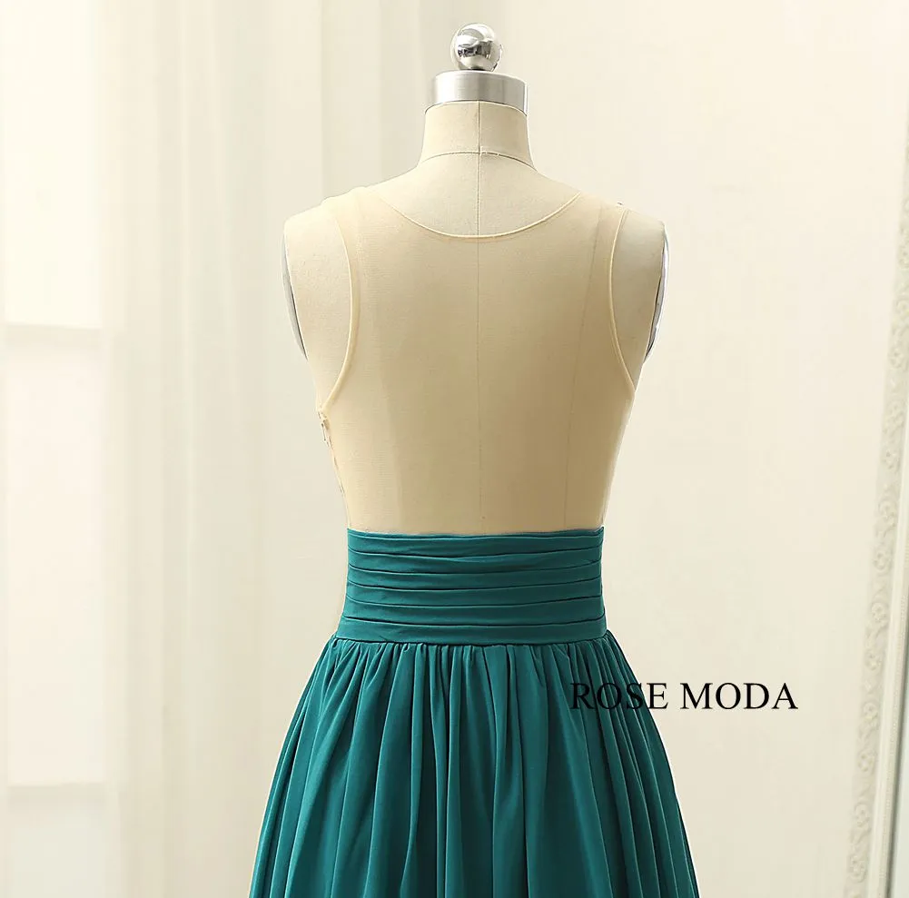 Rosemoda Short Crystal Chiffon Prom Dress