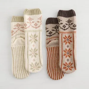 Snow Fall Slipper Socks - 2PK | Lemon - Clearance