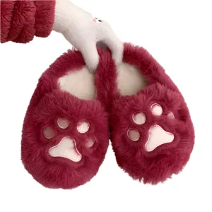 Soft Cat Paw Warm Cotton Slippers