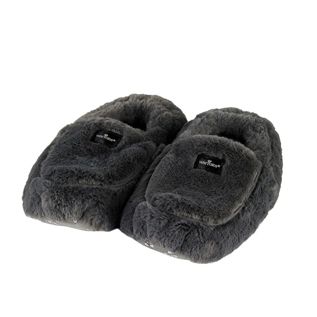 Warmies Luxury Heatable Steel Grey Slippers