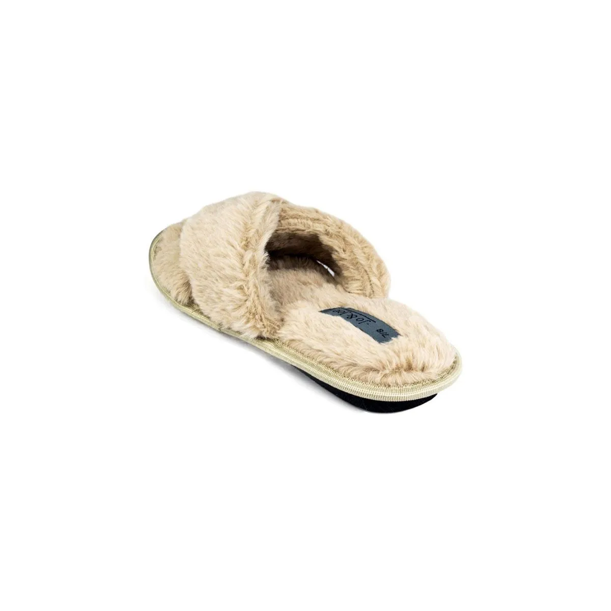 Women's Cross Over Mule Slippers Beige