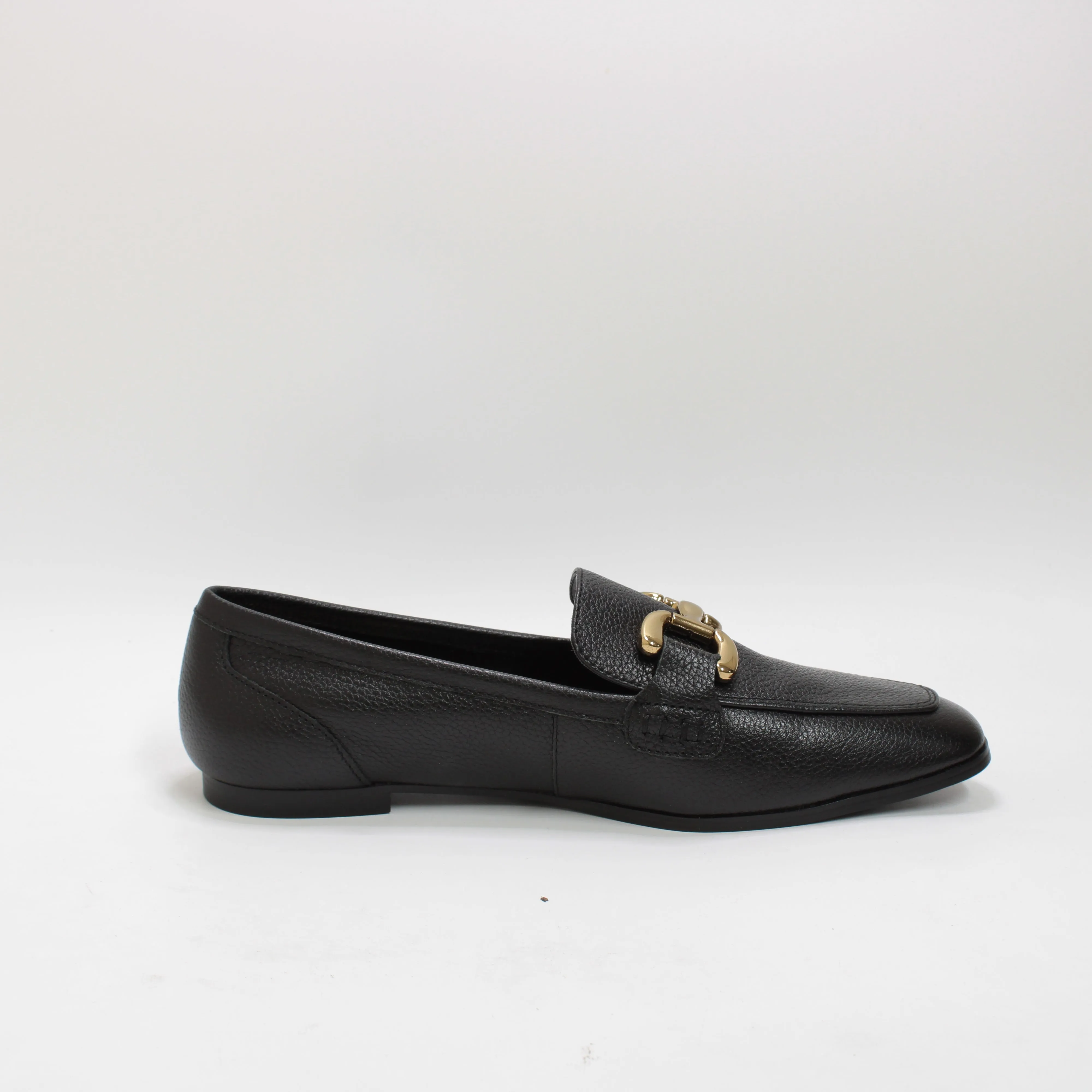 Womens Office Farland Trim Loafers Black Leather