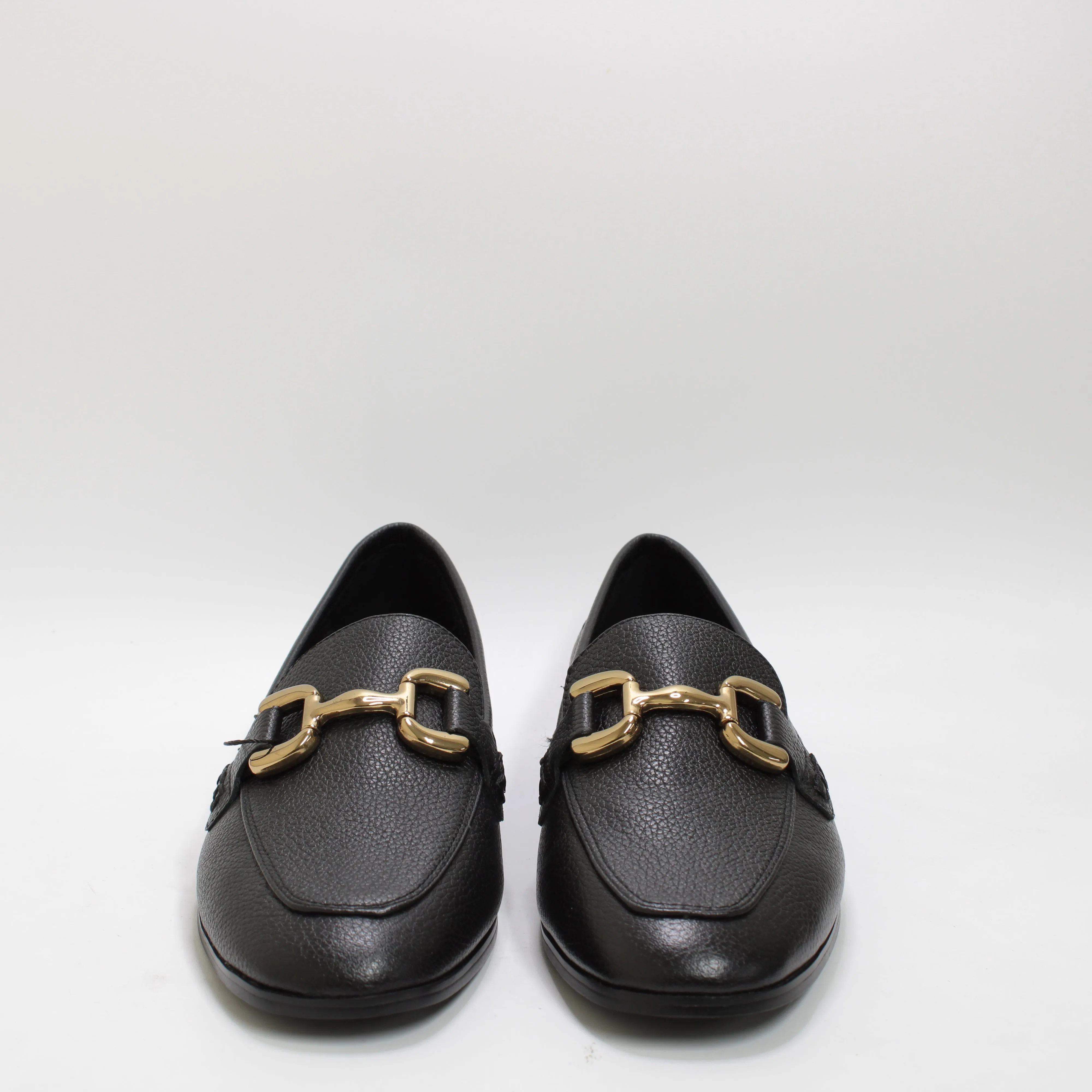 Womens Office Farland Trim Loafers Black Leather