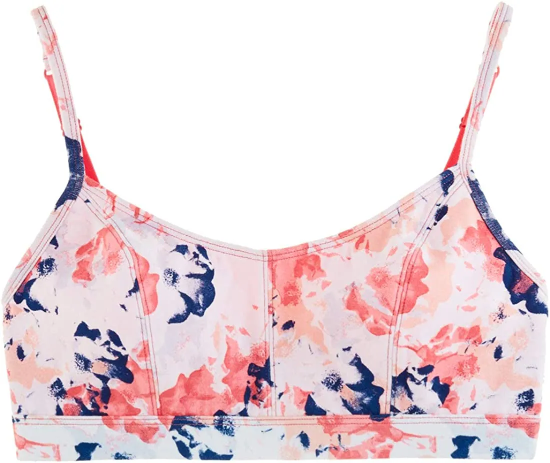 Women's Pull over Cotton Lounge All Day Comfort Wire Free Adjustable Straps Bralette Bra