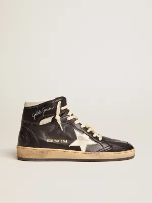 Women's Sky Star in Black Nappa w/ White Star